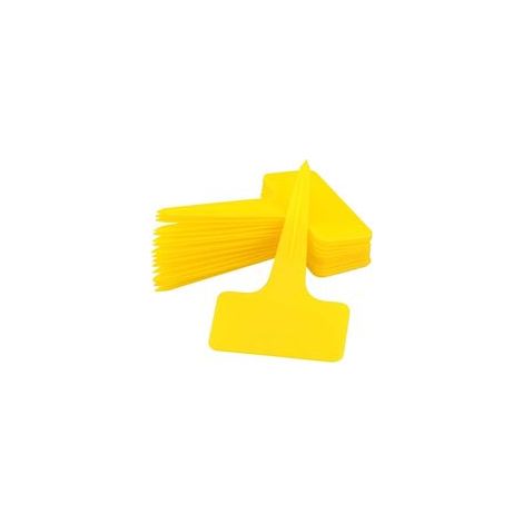 100 Pcs 6 x10cm-Jaune Plastique Plante T-Type Étiquettes Pépinière Jardin Étiquettes (1/5)