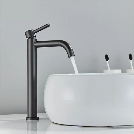 Robinet pour vasque - noir - eau chaude/froide - pour lavabo (1/5)