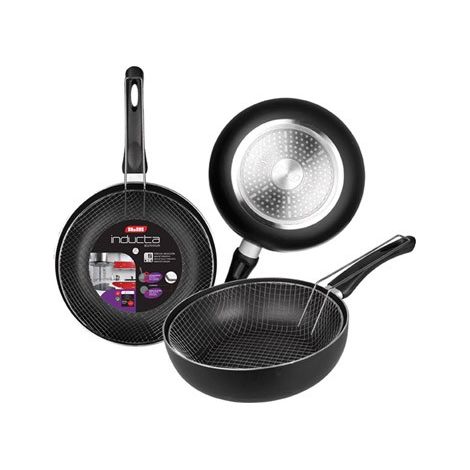 Poêle à frire antiadhésive en aluminium forgé de 24 cm en téflon Ibili 410624