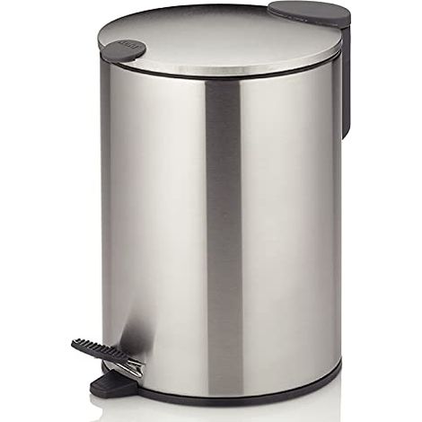 Kela Line 23703 pattumiera da bagno argento opaco 5L (1/4)