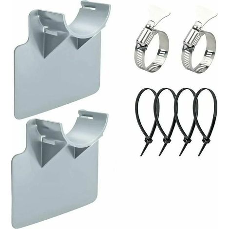 2 Supports de Tuyau de Piscine, pour tuyaux de 30 mm à 38 mm, compatible avec les piscines Intex et (Gris) (1/5)