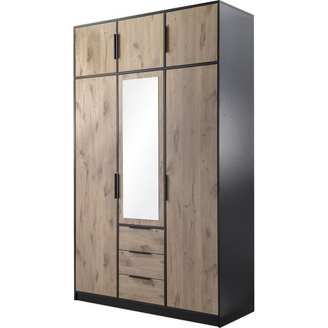 Armario Ophdome 108 , 245x149x58cm, Puertas de armario: Con bisagras, Número de estantes: 0 (1/5)