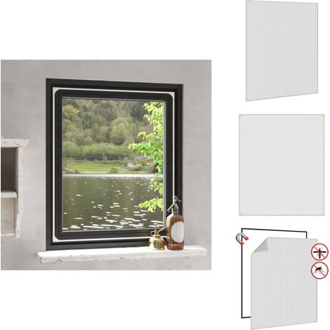 Moustiquaire magnétique pour fenêtres blanc 100x120 cm - Moustiquaire Magnétique - Moustiquaire Fenêtre - Protection Insecte - Filets Anti-insecte - Filet Fenetre (1/5)