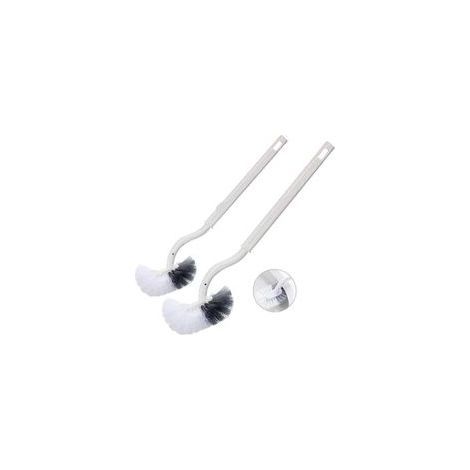 Lot de 2 Brosse de Toilette, Brosse de Toilette avec nettoyant pour Bords, Long Manche
