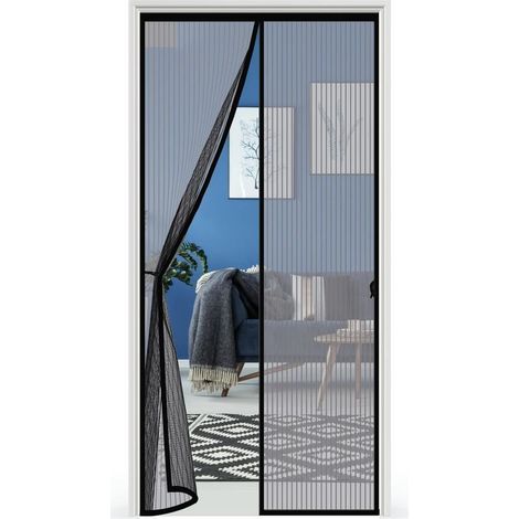 Moustiquaire Porte Fenêtre 80x210, Magnétique Moustiquaire Porte -Fermeture Automatique, Mailles Ultra Fines, Anti-moustiques et anti-poussière (1/3)
