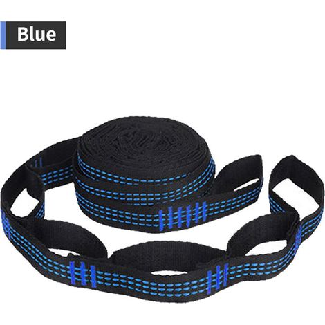 Lot de 2 hamacs en corde extra résistante et légère bleue (1/5)