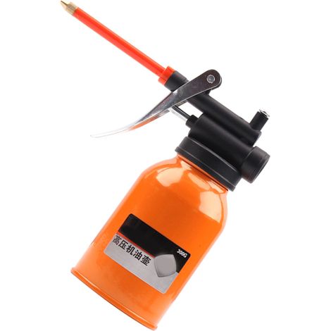 Bidon d'huile à pompe manuelle haute pression 300 ml en acier à haute teneur en carbone pour la lubrification des équipements de machines (1/4)