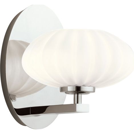 Elstead Kichler Pim Lampada da parete per bagno Cromo lucido, 3000K, IP44 (1/5)