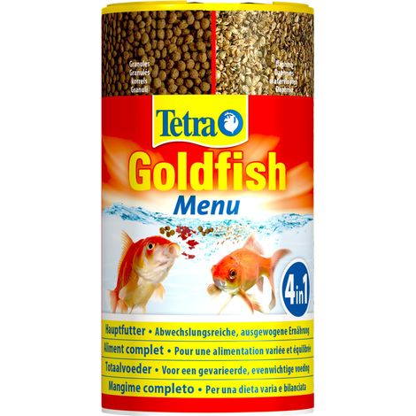 Goldfish Menu 4 en 1, 62 g - 250 ml, Aliment complet pour les poissons rouge - Tetra (1/5)