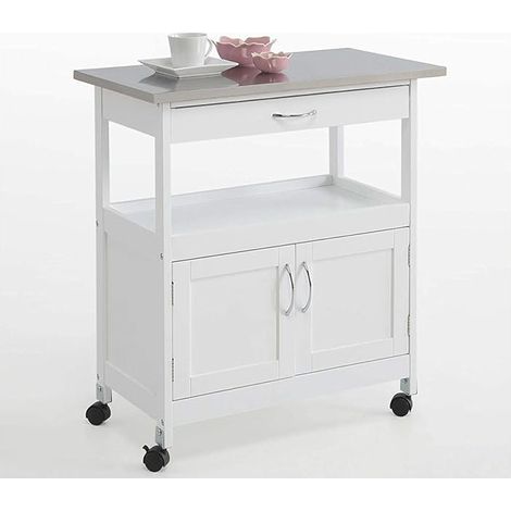 Carro de cocina 2 puertas 1 cajon tapa inox