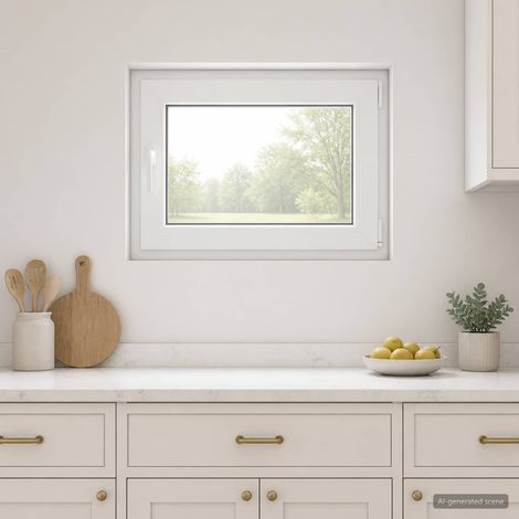 vidaXL Couleur intérieure de la fenêtre de sous-sol blanche RISOR (1/4)