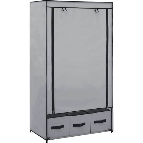 Armario de tela gris 87x49x159 cm vidaXL (1/5)