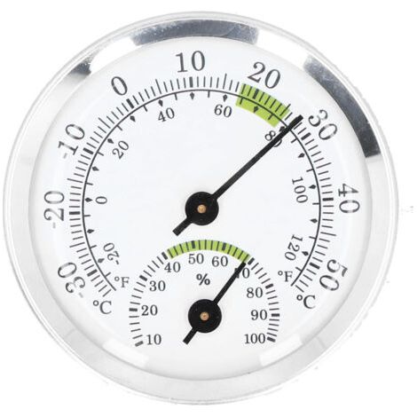 DEESSE SHOP-Thermomètre Hygromètre, Humidimètre Mini Hygromètre à Cadran Thermomètre Hygromètre pour Humidificateurs Serre Jardin Maison Sûre (1/5)