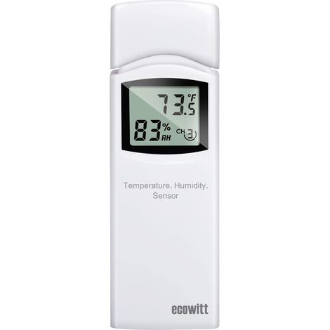 Thermomètre et hygromètre multicanaux sans fil, jauge de température et d'humidité intérieure et extérieure avec écran LCD, surveillance à distance par application WH31 (1/5)