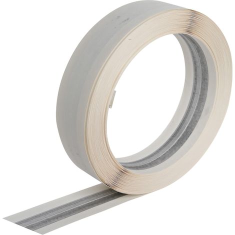 Semin – Bande armée pour renfort angles plaques de plâtre 50mm – Papier et acier – 30 m – Pose rapide et invisible après finition