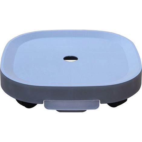 Soucoupe ronde à roulettes pour pots de fleurs, support mobile, roulettes amovibles, noire (1/5)
