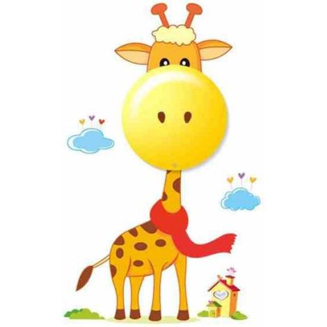 Veilleuse Murale Girafe - LED 0,6 W - 4,5 V - Alimentation Piles AAA - Pour Chambre Enfant - IP20 - 1 Pièce