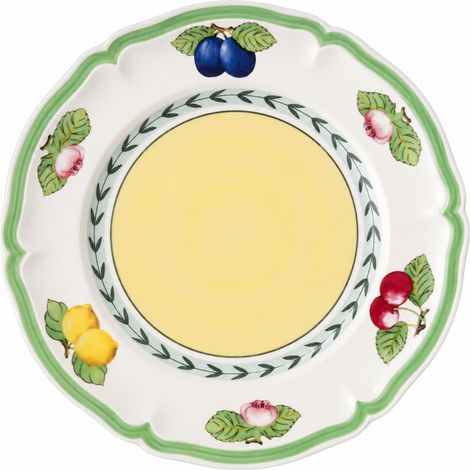 Assiette à pain ronde avec motifs champêtres (1/5)