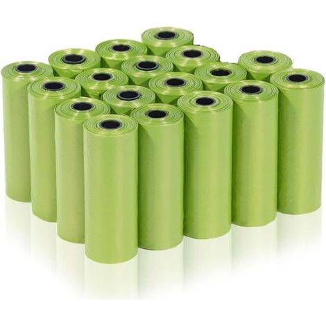 Sac à crottes pour chien 270 pièces – Sacs de 30 x 22 cm en polyéthylène – 40 rouleaux avec 15 sacs chacun – Adaptés à tous les chiens (1/5)