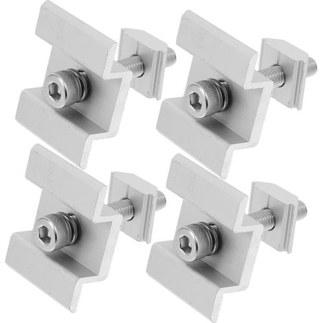 Bloc de support photovoltaïque en aluminium 4 pièces, accessoires pour panneaux solaires (1/5)
