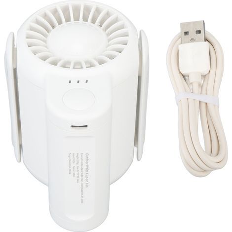 Leistungsstarker, tragbarer 4500-mAh-Gürtelventilator, verstellbar für Reisen und Angeln (1/5)