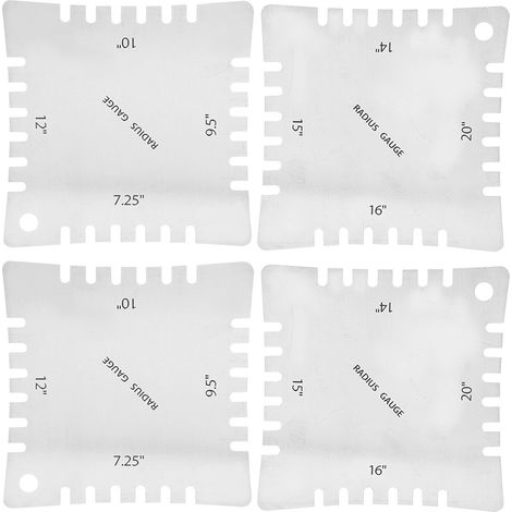 4 Pièces Règle en Acier Inoxydable à Dents pour Luthier, Outil de Mesure pour Guitare, Accessoires Luthier Argenté (1/5)