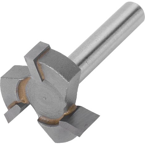 Fraise de défonceuse T Type 45° en acier carbone, 3 dents, tête en alliage, tige de 6mm pour travail du bois (1/5)