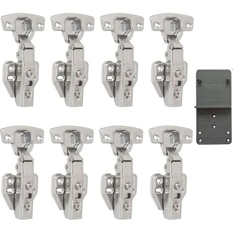 110° 35mm Front Soft Close Hinges with Hydraulic Damper for Kitchen Cabinet Door Automatic Hinge Built-in Damping Pack of 8 (1/5)