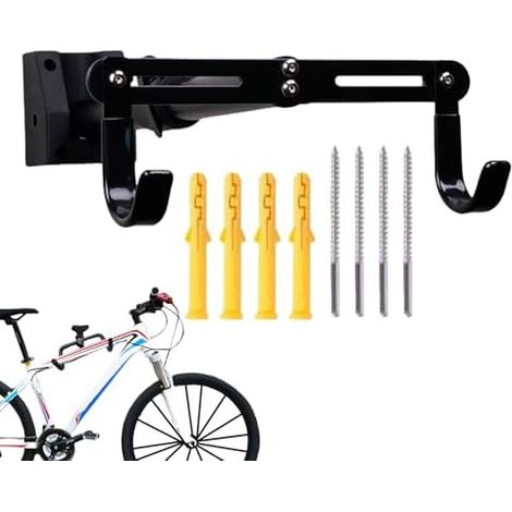 Support Vélo Mural,Porte-Vélo Mural à Crochet - Système de Rangement Robuste 360° Ajustable pour Garage Compatible VTT Route (1/5)