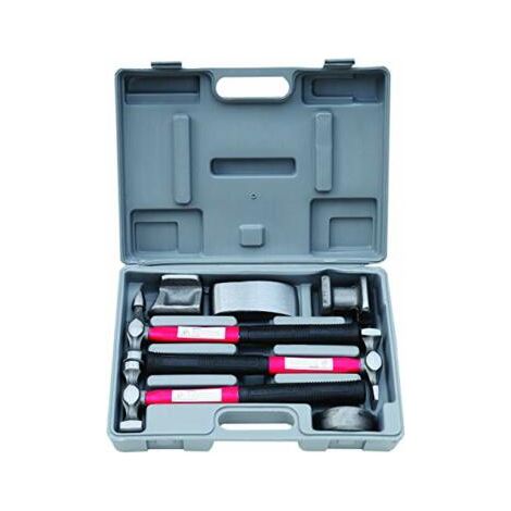 HILKA PANEL BEATING HAMMER 7PC CAR AUTO BODY DENT REPAIR TOOL KIT FIBRE 12750007