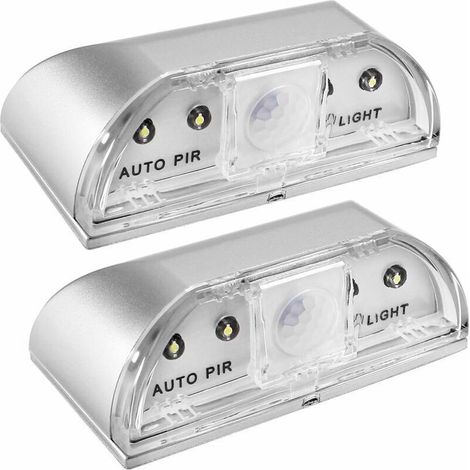 Luces nocturnas para cerradura, paquete de 2 luces LED infrarrojas para cerradura de puerta, sensor de movimiento automático