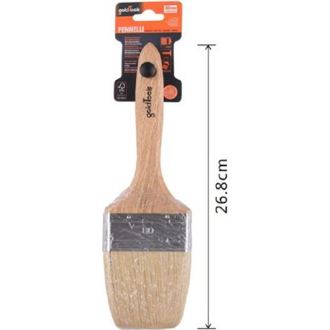 Pinceau Plat 26.8 Cm Avec Manche En Bois Poils Doux Peinture 90208 (1/2)