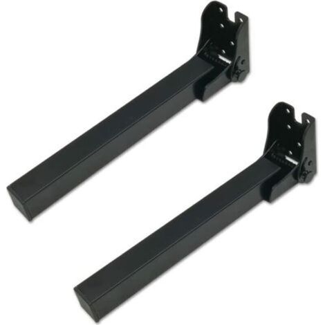 Klappbare Tischbeine, Höhe: 40 cm, Ausführung: schwarzes Metall, Quadrate: 2,5 x 2,5 cm, für Wohnmobile, Wohnwagen, Restaurants, Betten, Sofas, 2er-Set (1/5)