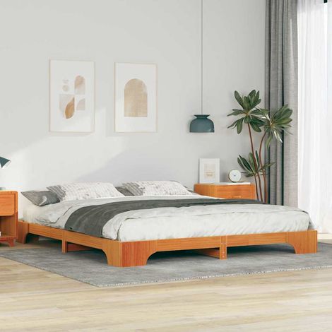 Bettrahmen Braun 180 x 220 cm Massives Kiefernholz (1/5)