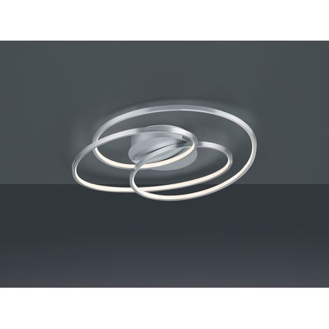 LED Decken Lampe Wohn Zimmer Ring Leuchte silber Switch DIMMER Trio Leuchten 673916007 (1/5)