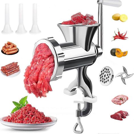Hachoir à viande manuel - Hachoir à viande manuel pour saucisses - Hachoirs à viande pour usage domestique - Rapide et sans effort pour la viande (1/5)