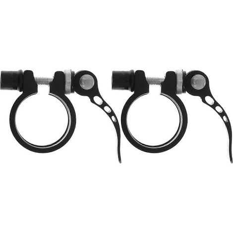 Collier de serrage rapide pour tige de selle de vélo de route (lot de 6) en alliage d'aluminium noir - Durable et pratique (1/5)