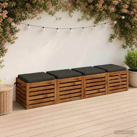 vidaXL 4-Piece Seat Cushions SOEST 4 pcs 100% Polyester Anthracite (1/5)