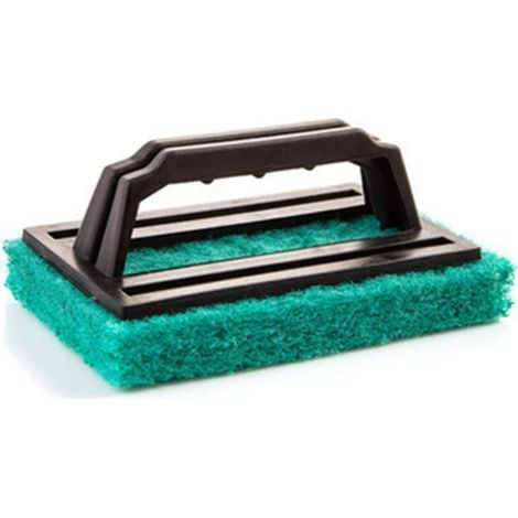 Esponja y cepillo para limpiar la línea de flotación - Ergonómico y ligero - Para jacuzzis y piscinas - Verde (1/5)