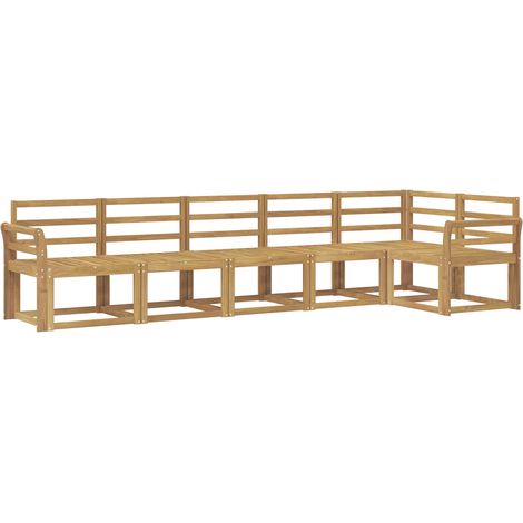 Set di divani da esterno 6 pcs Bianco Legno di Acacia Massello vidaXL (1/5)