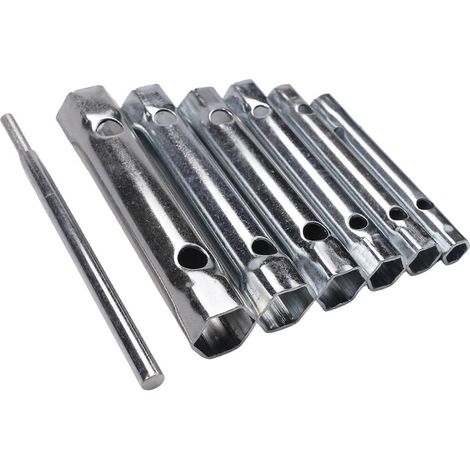 Jeu de 6 clés tubulaires métriques 8-19 mm pour bougies d'allumage (1/5)