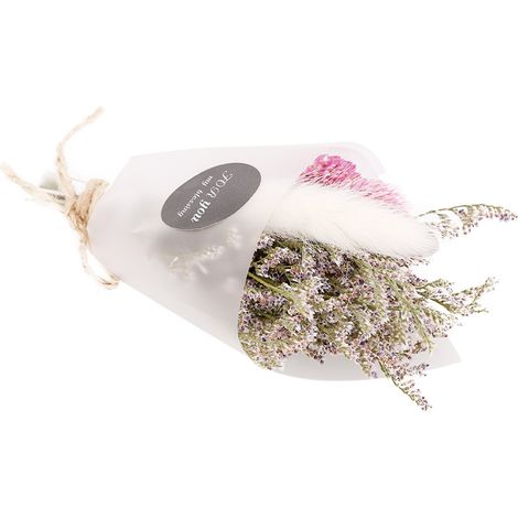 Petit bouquet de fleurs séchées naturelles, décoration de mariage, cadeau de Noël (Lapin blanc) (1/5)
