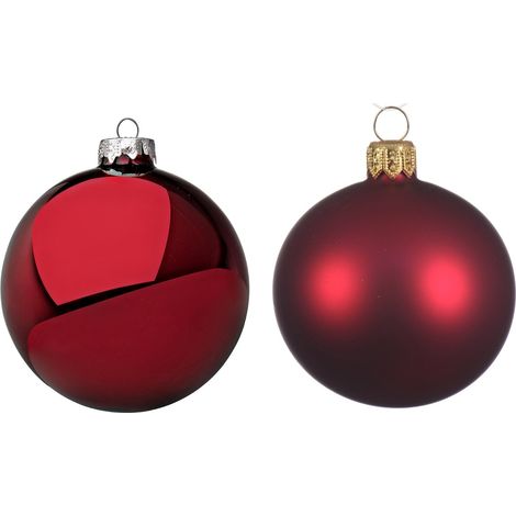 kaemingk KAEMINGK - Box sfere in vetro bordeaux 10cm Cod. 141503 (1/4)