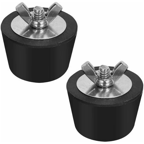 Pair - 2 bouchons en caoutchouc pour piscine, bouchons d'hiver pour piscine de 38 mm, bouchons de piscine avec vis papillon en acier inoxydable pour raccords de tuyauterie de piscine (1/5)