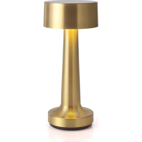 Lampes de table sans fil, lampe de table LED, veilleuse LED, gradation à 3 niveaux, lampe de lecture rechargeable et lampe de lecture à capteur tactile (couleur : or) (1/5)