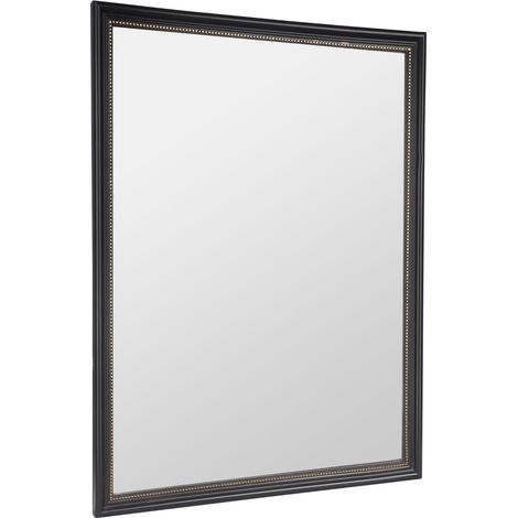 Miroir à Cadre en Plastique Noir/doré (1/2)