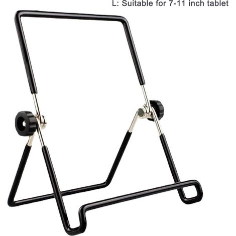 Support de tablette pliable anti-dérapant, support triangulaire en fil de fer pour bureau, support téléphone portable inclinable (avec boîte) (1/2)