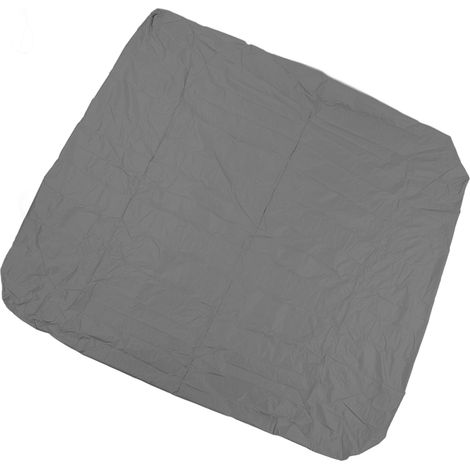 Couverture carrée imperméable pour spa, en polyester enduit argenté 190, résistante aux intempéries, pour baignoire balnéo, 231 x 231 x 30 cm / 90,9 x 90,9 x 11,8 pouces, grise