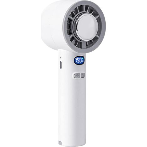 Ventilateur De Poche Rechargeable,Petit Ventilateur Personnel Puissant Rafraîchissant - Rafraîchisseur d'Air Réglable à Batterie avec Affichage LED pour Hommes Femmes en Extérieur Plage (1/4)