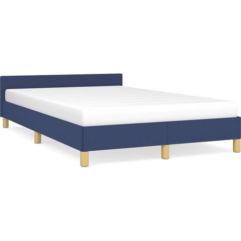 Maison Exclusive - Giroletto con Testiera senza Materasso Blu 120x200 cm Tessuto